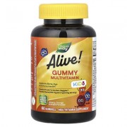 Nature's Way, Alive! мультивітаміни для дітей, вишня, апельсин і виноград, 60 жувальних таблеток